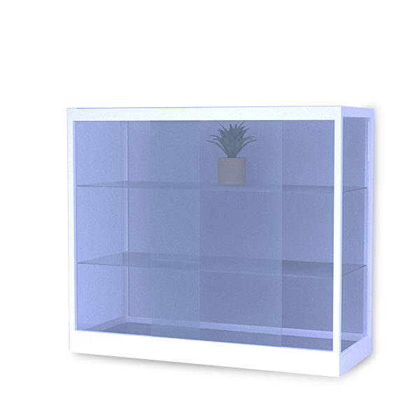 Glass display 3 layered with white background