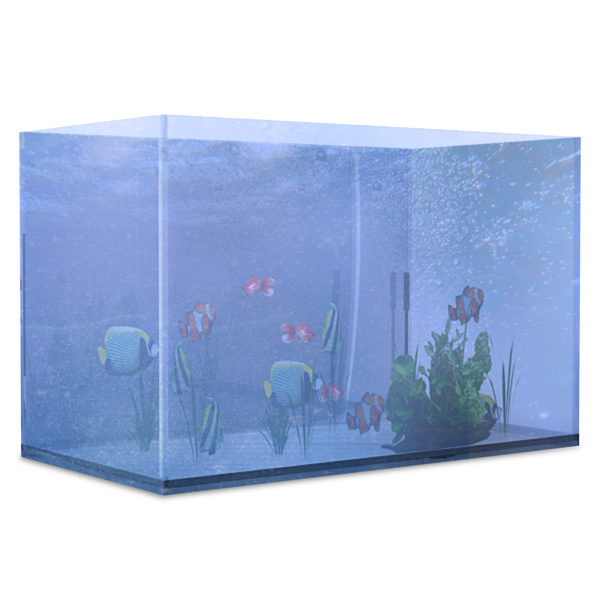 Large Aquarium in white background